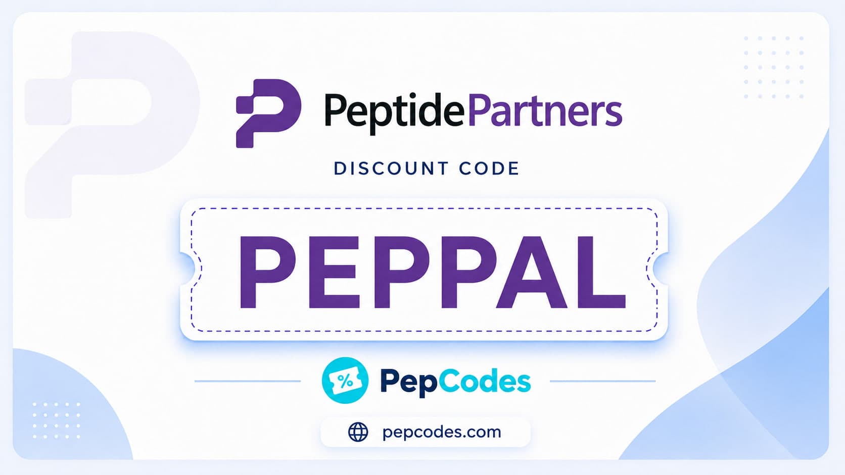Peptide Partners discount code PEPPAL graphic